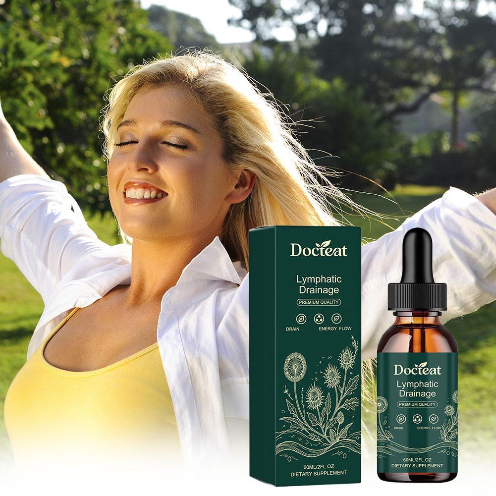 Herbal Wellness Supplement - 60ml ドクティート リンパドレナージュハーバルドロップス、速吸収呼吸器系肺洗浄チンキ剤、毎日の健康サポートサプリメント