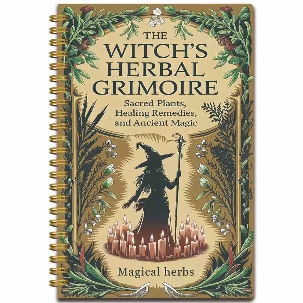 Natural Herbal Wellness - 天然ハーブ療法のヴィンテージデザインA5ノート、ハーブレシピ、健康ノート、療法法の記録に最適、スパイラル綴じ。