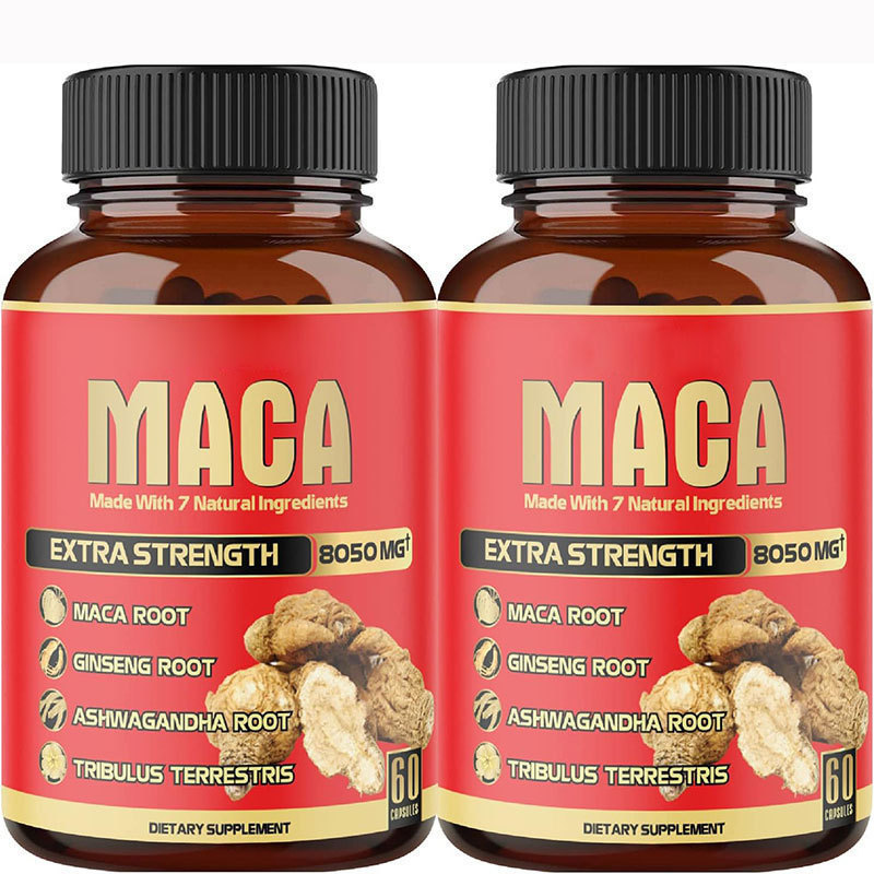 Valerian Root Capsule - 2個入り 8050mg オーガニックブラックマカカプセル 高麗人参根 南アフリカ産ナイトシェード トリビュラス・テレストリス