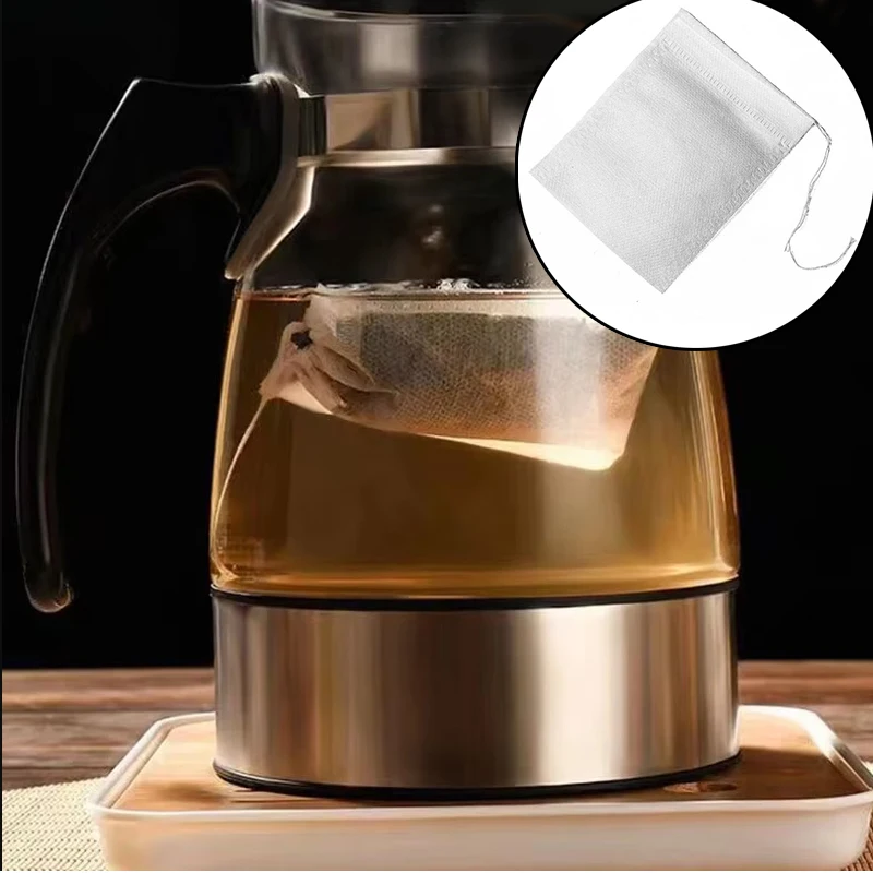 使い捨て不織布ティーバッグ,スパイス用ティーフィルター,巾着 - Herbal Wellness Supplement のレビューと価格