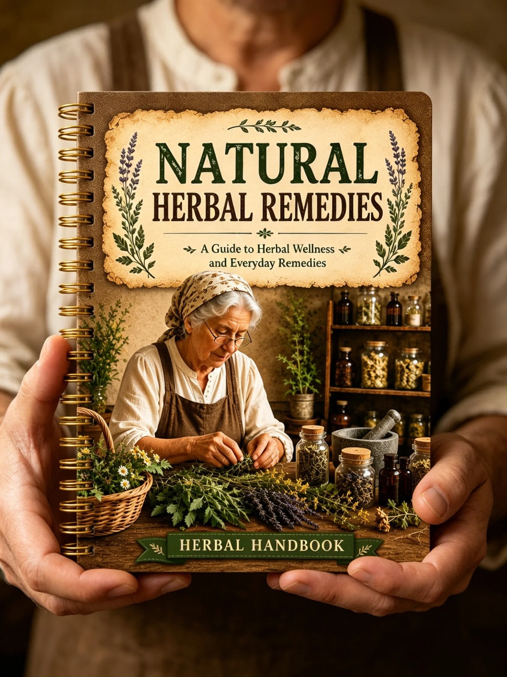 天然ハーブ療法のヴィンテージデザインA5ノート、ハーブレシピ - Natural Herbal Wellness のレビューと価格