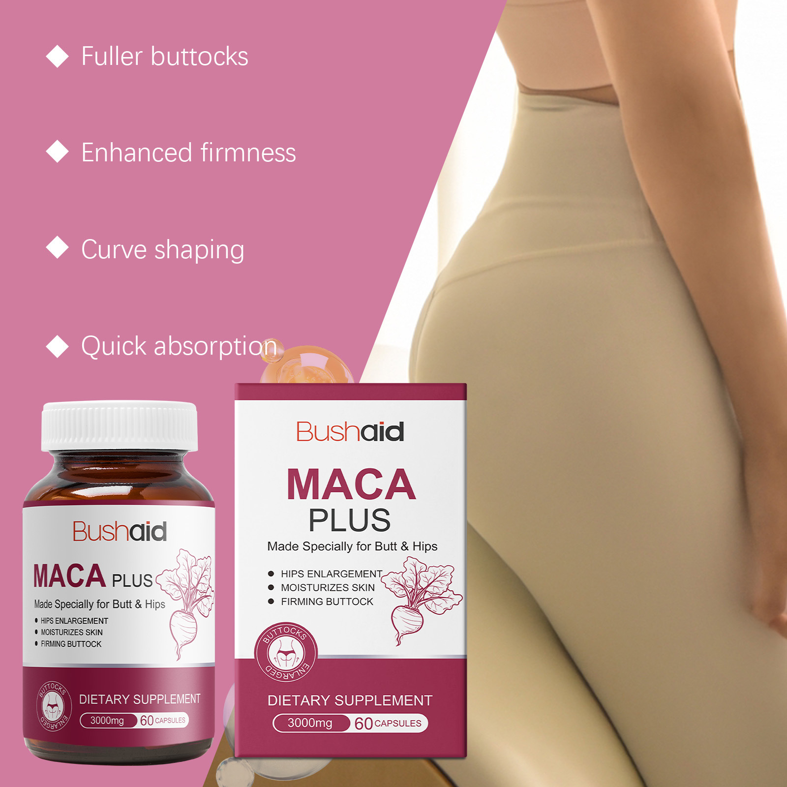 天然植物由来のマカ根エキスカプセルは、女性の身体の健康をサポ - Natural Herbal Wellness のレビューと価格