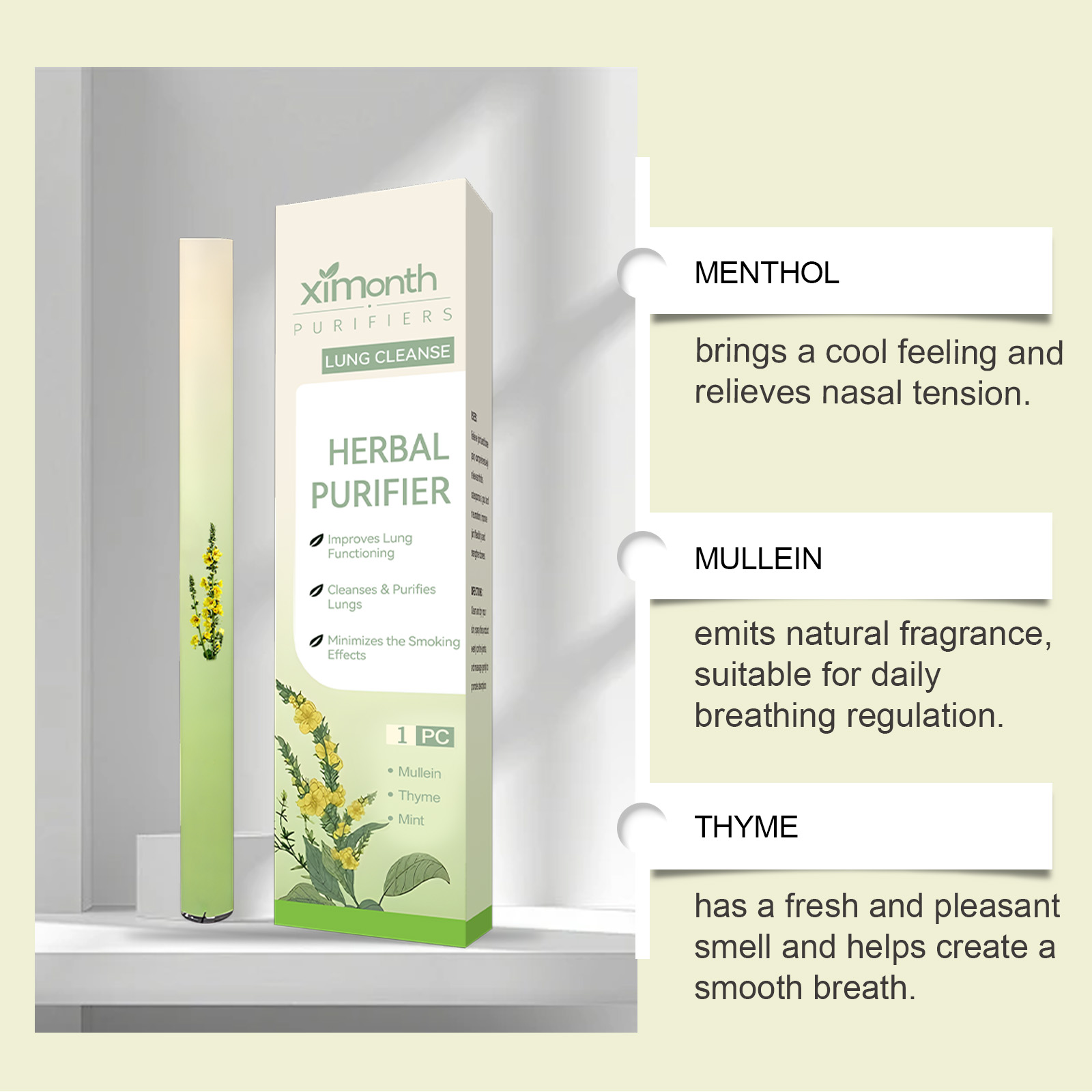 天然ハーブ呼吸スティック　フレッシュブレスサポート　アロマセ - Natural Herbal Wellness のレビューと価格