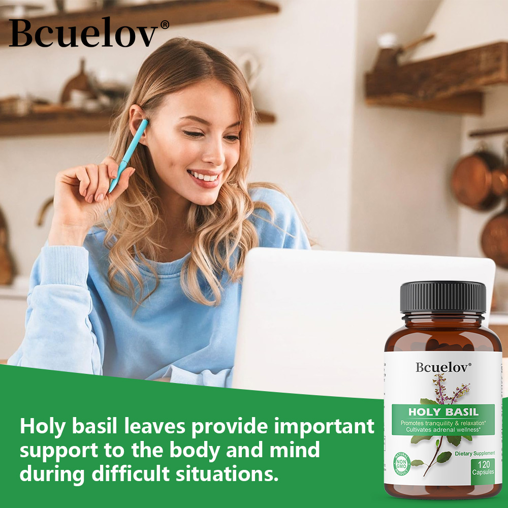 ホーリーバジル・タルシエキスカプセル、副腎、免疫、呼吸器系と - Tulsi Holy Basil のレビューと価格