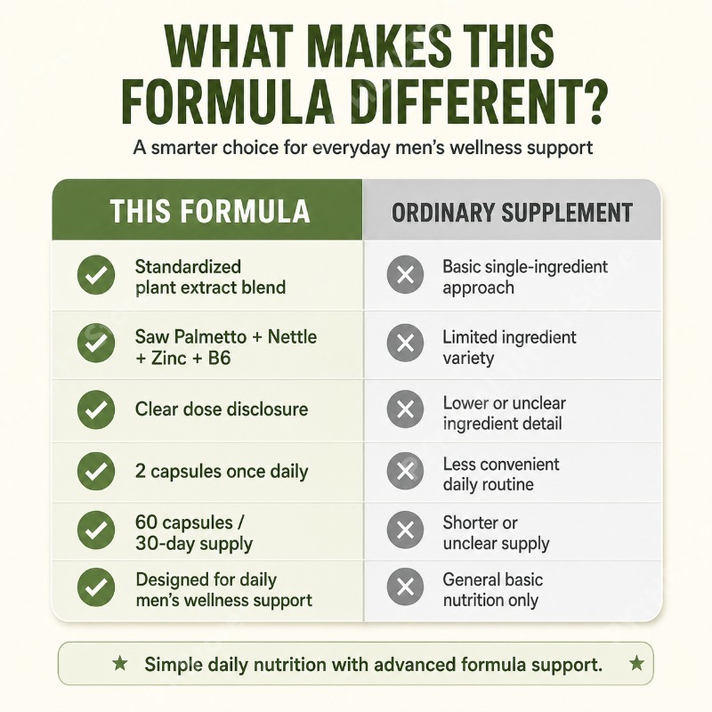 ノコギリヤシカプセル（イラクサ根、亜鉛、ビタミンB6配合）男 - Herbal Wellness Supplement のレビューと価格