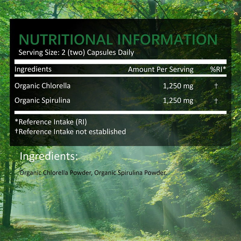 オーガニック クロレラ & スピルリナ 2500mg - 免 - Tulsi Holy Basil のレビューと価格